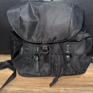 Black Nylon Backpack